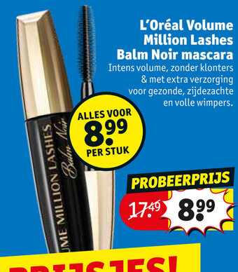 Kruidvat L'Oreal Volume Million Lashes Balm Noir mascara aanbieding