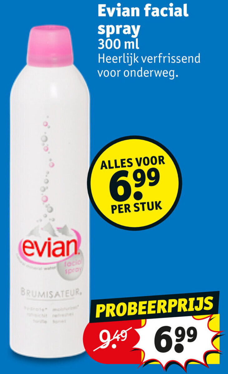 Evian facial spray 300 ml promotie bij Kruidvat