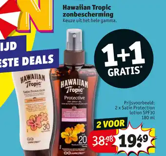 Kruidvat Hawaiian Tropic zonbescherming 180 ml aanbieding