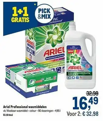 Makro Ariel professional wasmiddelen vloeibaar wasmiddel - colour aanbieding