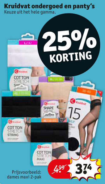 Kruidvat Ondergoed en panty's aanbieding