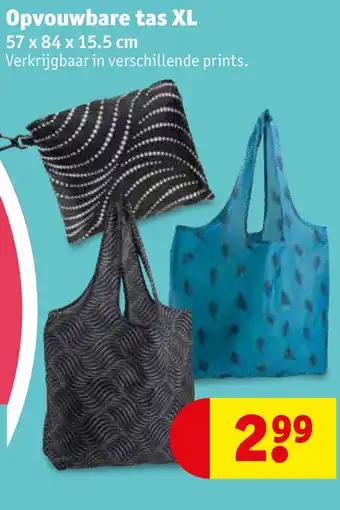 Kruidvat Opvouwbare tas XL 57 x 84 x 15.5 cm aanbieding