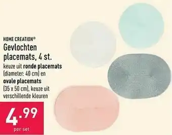 ALDI Gevlochten placemats aanbieding