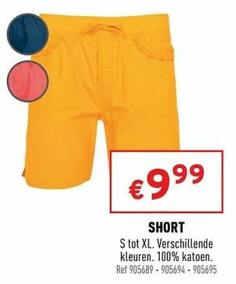 Trafic Short aanbieding