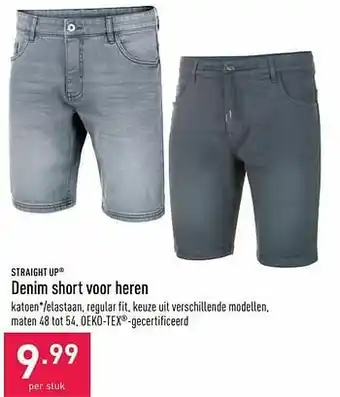 ALDI Denim short voor heren aanbieding