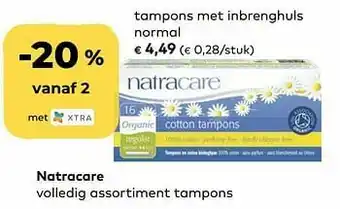 Bio Planet Natracare tampons met inbrenghuls normal aanbieding