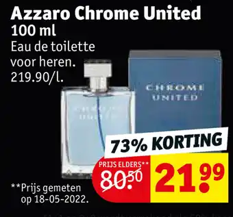 Kruidvat Azzaro Chrome United 100 ml aanbieding