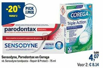 Makro Sensodyne tandpasta - repair + protect aanbieding