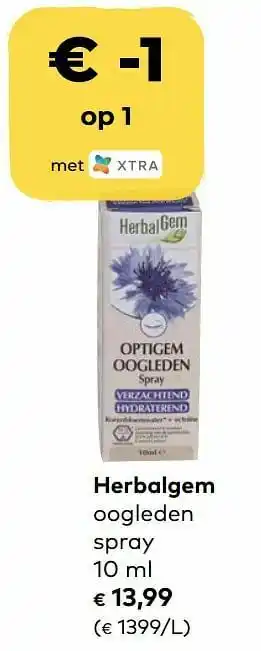 Bio Planet Herbalgem oogleden spray aanbieding
