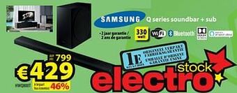 ElectroStock Samsung q series soundbar + sub hwq800t aanbieding