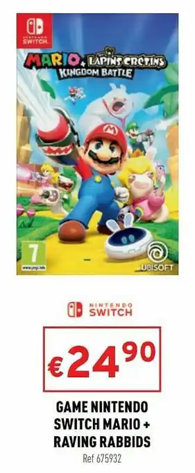 Game nintendo switch mario + raving rabbids