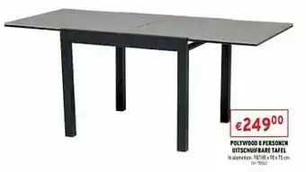 Trafic Polywood 8 personen uitschuifbare tafel aanbieding