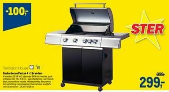 Gasbarbecue paxton 4 + 1 branders