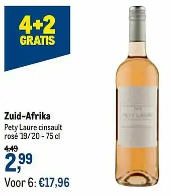 Makro Zuid-afrika pety laure cinsault rosé aanbieding