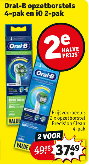 Kruidvat Oral-B opzetborstels 4-pak en iO 2-pak aanbieding