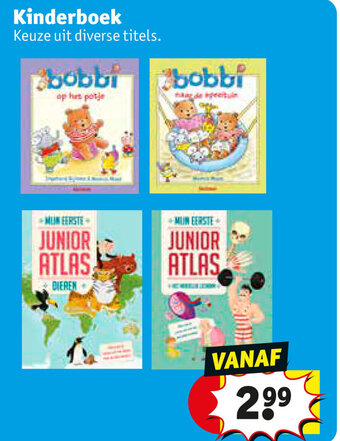 Kruidvat Kinderboek Bobbi and Junior Atlas aanbieding