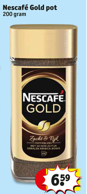 Kruidvat Nescafe Gold pot 200 gram aanbieding