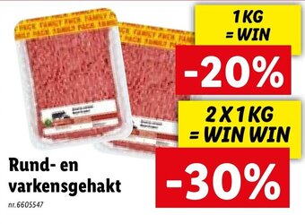 Lidl Rund- en varkensgehakt aanbieding
