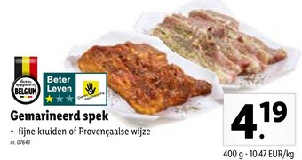 Lidl Gemarineerd spek 400 g aanbieding
