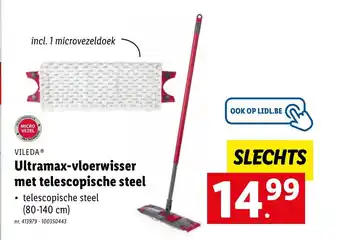 Lidl Vileda Ultramax-vloerwisser met telescopische steel aanbieding