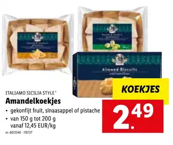 Lidl Italiamo Sicilia Style Amandelkoekjes aanbieding