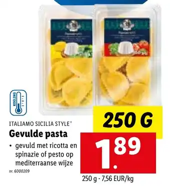 Italiamo Sicilia Style Gevulde pasta 250 g