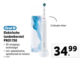 Lidl Oral-B Elektrische tandenborstel PRO1 750 aanbieding