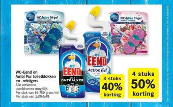 Albert Heijn Wceend en ambi pur toiletblokken en reinigers aanbieding