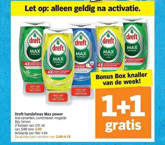 Albert Heijn Dreft handafwas max power aanbieding