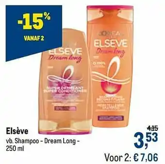 Makro Elsève shampoo - dream long aanbieding