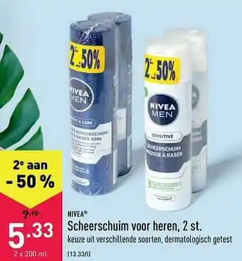 ALDI Scheerschuim voor heren aanbieding