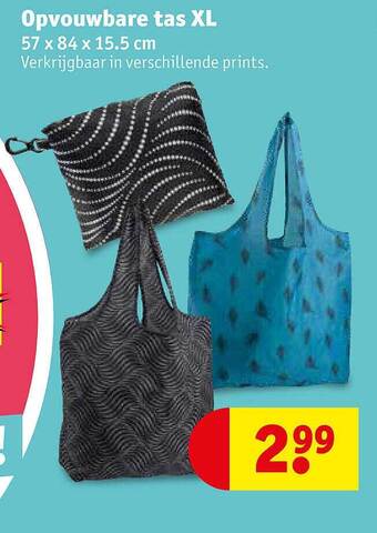 Kruidvat Opvouwbare tas xl aanbieding