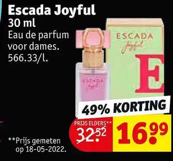 Kruidvat Escada joyful eau de parfum voor dames aanbieding