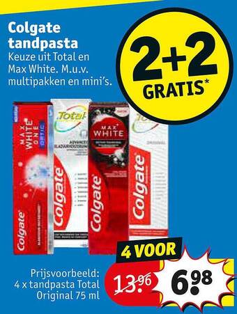 Kruidvat Colgate tandpasta aanbieding