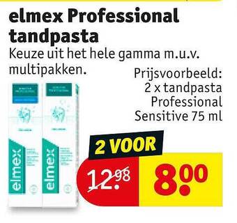 Kruidvat Elmex professional tandpasta aanbieding