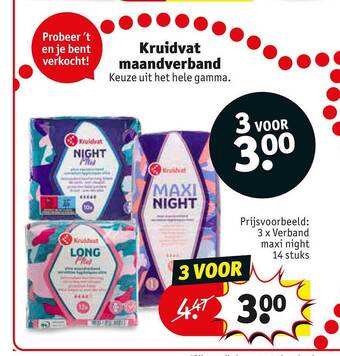 Kruidvat Kruidvat maandverband aanbieding