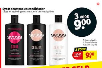 Kruidvat Syoss shampoo en conditioner aanbieding