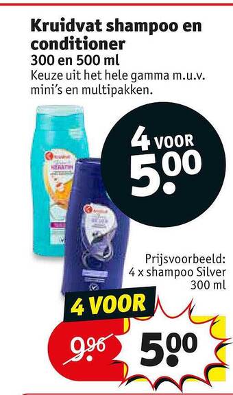 Kruidvat Kruidvat shampoo en conditioner aanbieding