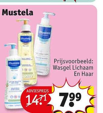 Kruidvat Mustela wasgel lichaam en haar aanbieding