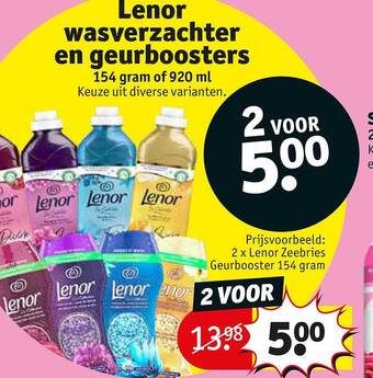 Kruidvat Lenor wasverzachter en geurboosters aanbieding