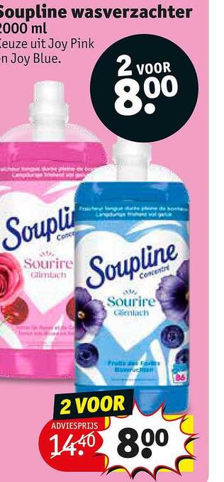 Kruidvat Soupline wasverzachter aanbieding
