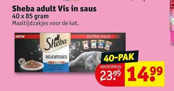 Kruidvat Sheba adult vis in saus aanbieding