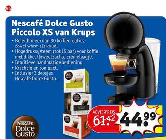 Kruidvat Nescafé dolce gusto piccolo xs van krups aanbieding