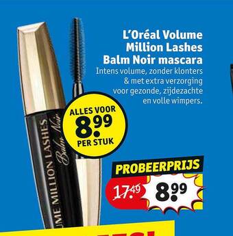 Kruidvat L'oréal volume million lashes balm noir mascara aanbieding