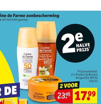 Kruidvat Corine de farme zonbescherming aanbieding
