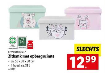 Lidl Zitbank met opbergruimte aanbieding