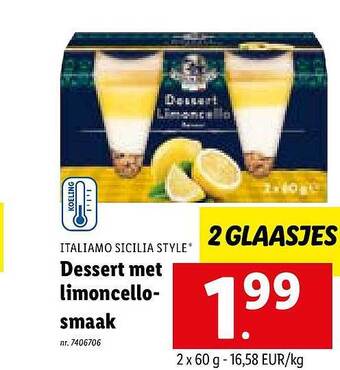 Lidl Dessert met limoncellosmaak aanbieding