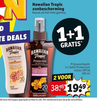 Kruidvat Hawaiian tropic zonbescherming aanbieding