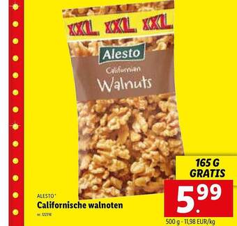 Lidl Californische walnoten aanbieding