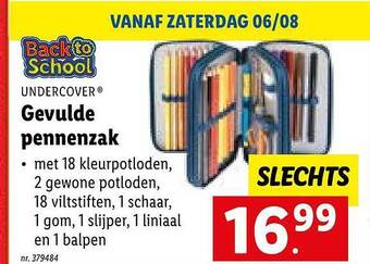 Lidl Gevulde pennenzak aanbieding